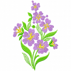 Flowers And Tree Embroidery Design 9